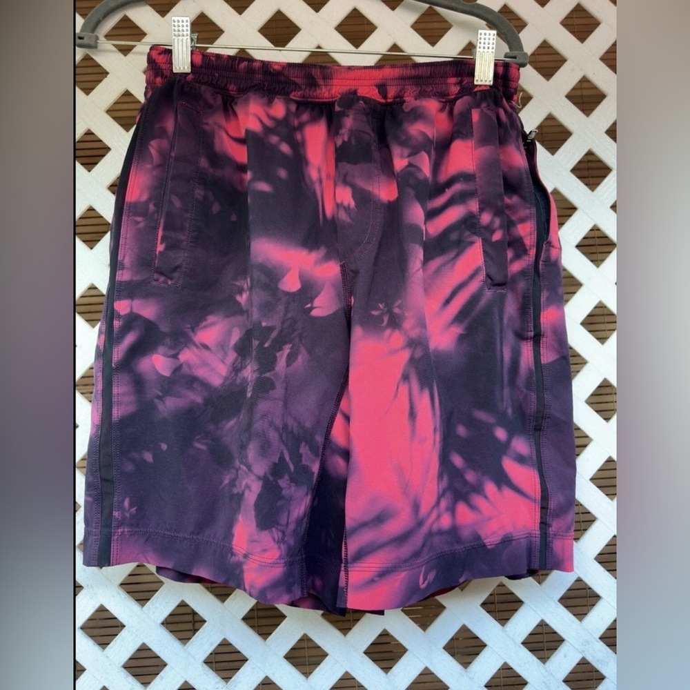 lululemon athletica Pink and Purple Tie-Dye Athletic Shorts